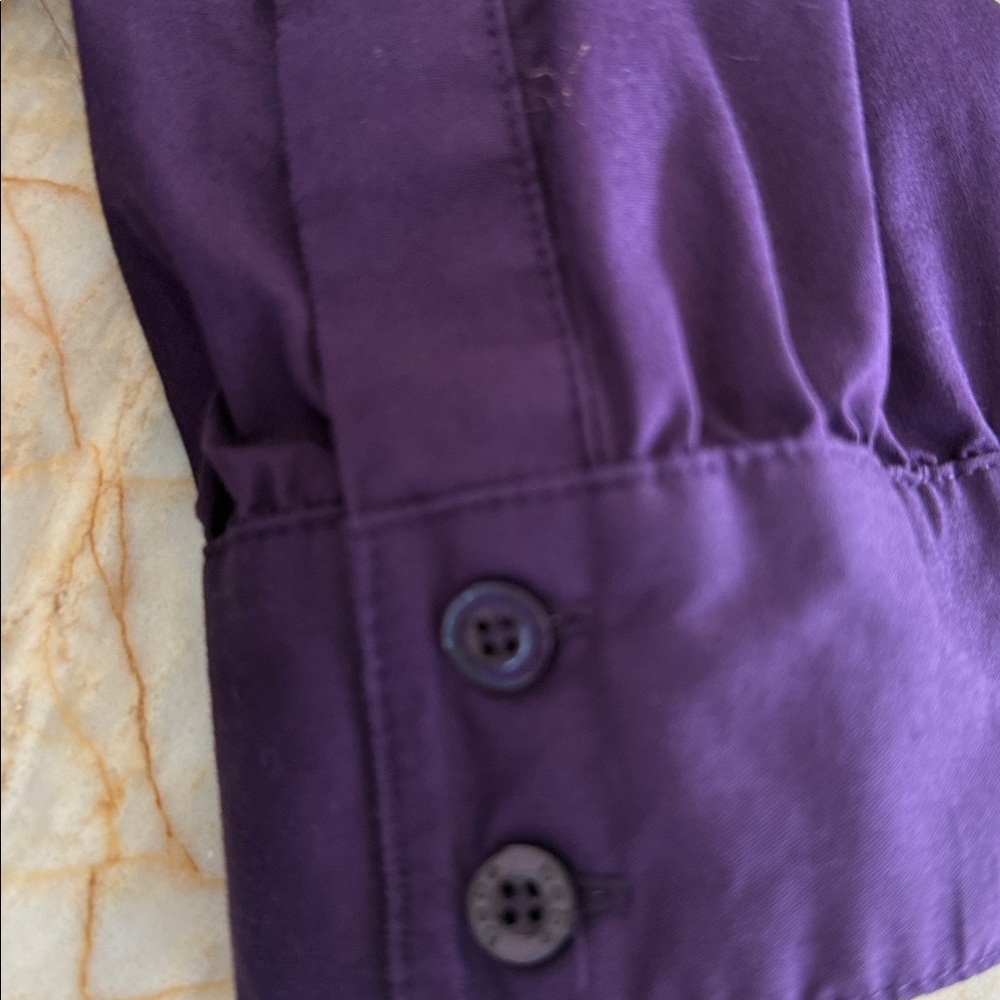 Bebe‎ Deep Purple Ruffle Top Small - Picture 10 of 14